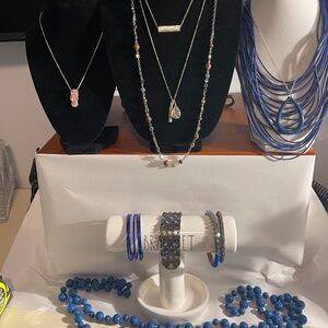 Jewelry Lot- Collection Of Necklaces & Bracelets- 13 Pieces Total